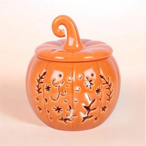 Orange ‘Folk’ Pumpkin Tealight Wax Burner