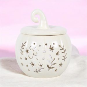 Cream ‘Folk’ Pumpkin Tealight Wax Burner