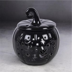Black ‘Folk’ Pumpkin Tealight Wax Burner